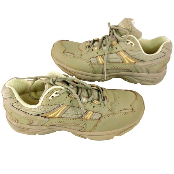 Vionic 9.5W Walker Classic Taupe Shoes Plantar Fasciitis Support Leather - Picture 2 of 14